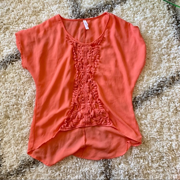 XS Pink and Corel chiffon blouse bundles - Picture 3 of 5